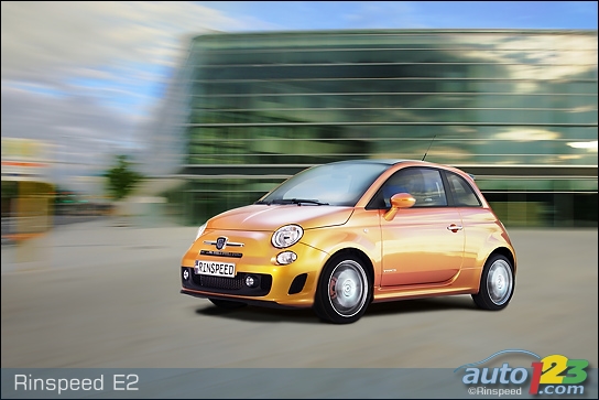 The Rinspeed E2, a 60- or 160-hp Fiat 500 The Rinspeed E2, a 60- or 160-hp Fiat 500