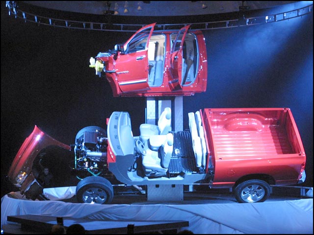 THE FIRST 2002 DODGE RAM TRUCK ROLLS OFF THE PRODUCTION LINE
