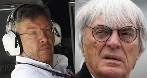 F1 Ross Brawn Bernie Ecclestone