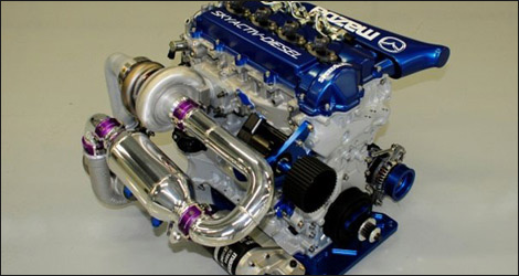 Mazda Motorsports' latest SKYACTIV-D clean diesel engine (Photo: Grand-Am.com)