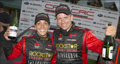 Nathalie Richard and Antoine L'Estage celebrating (Photo: Mike Proulx)