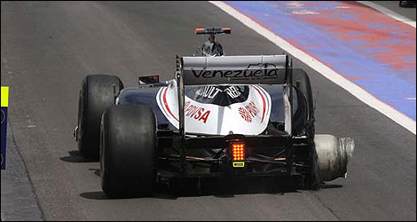 F1 Williams Pastor Maldonado Silverstone Sergio Perez Sauber