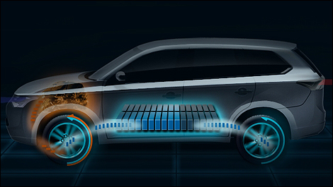 Mitsubishi Outlander PHEV at the 2012 Paris Auto Show