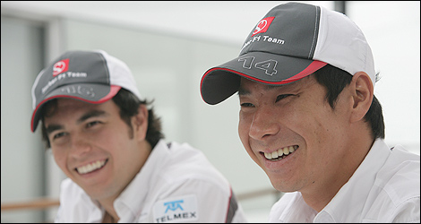 F1 Sauber Sergio Perez Kamui Kobayashi