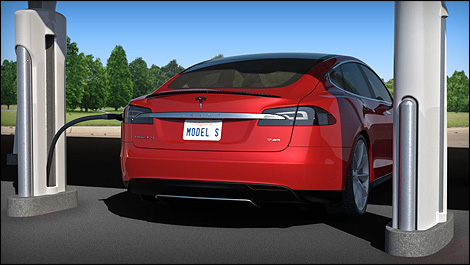 Tesla unveils solar-powered Supercharger stations in the U.S.