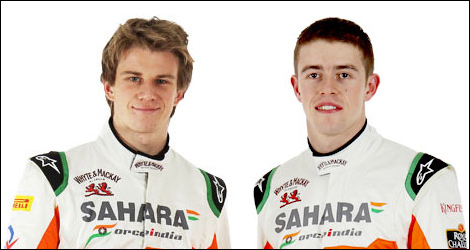 F1 Sahara Force India Paul di Resta Nico Hulkenberg