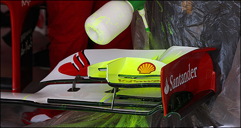 F1 Ferrari aero paint