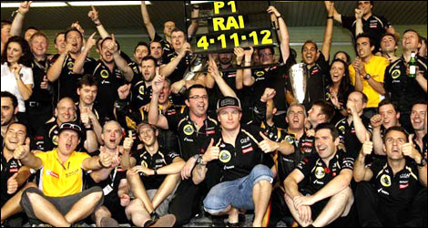 Kimi Raikkonen F1 Lotus Abu Dhabi