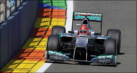 F1 Michael Schumacher Mercedes DRS
