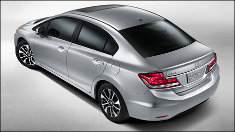 2013 Honda Civic rear 3/4 view