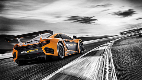 McLaren 12C GT Can-Am rear 3/4 view