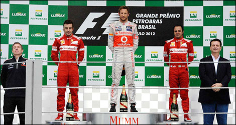 F1 Brazil 2012 podium