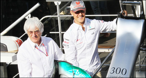 F1 Michael Schumacher Mercedes Bernie Ecclestone