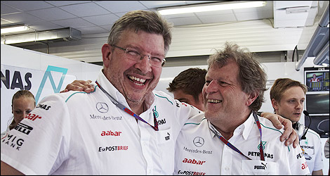 F1 Mercedes Ross Brawn Norbert Haug