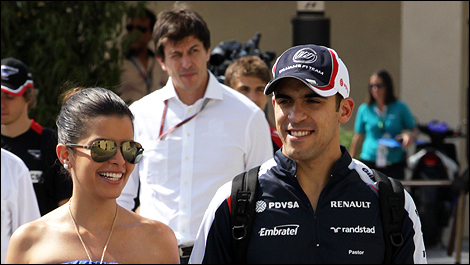 Pastor Maldonado and Gabriele Tarkanyi