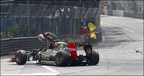 F1 Romain Grosjean Lotus Monaco