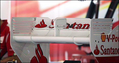 Ferrariu F1 rear wing