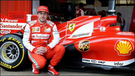 F1 Fernando Alonso Barcelona Ferrari UPS