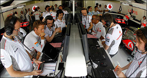 F1 McLaren garage