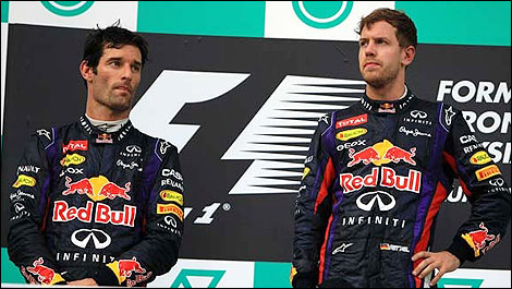 F1 Red Bull Malaysian podium