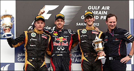 F1 Bahrain podium 2012