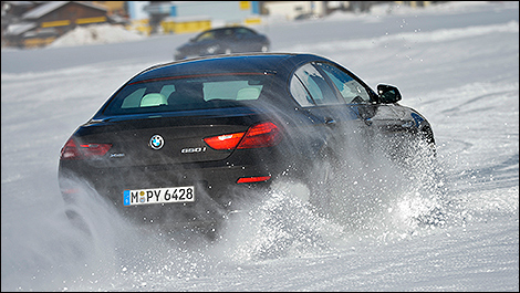 2013 BMW 650i Gran Coupe rear 3/4 view