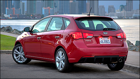 2013 Kia Forte5 rear 3/4 view