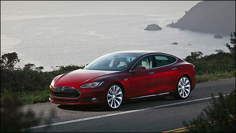 Tesla Model S front 3/4 view
