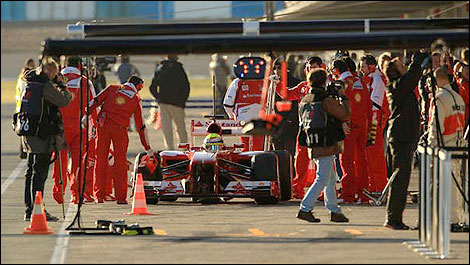 F1 Ferrari pitlane