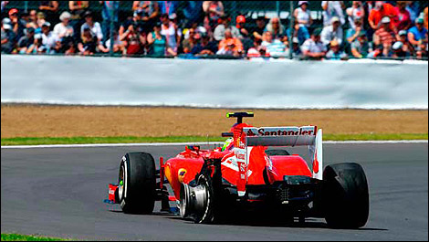F1 Ferrari Pirelli tire exploded