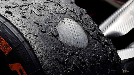 F1 Pirelli damaged