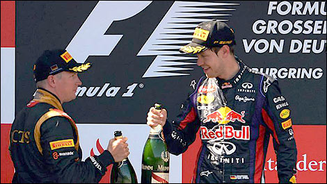 F1 Kimi Raikkonen podium Sebastian Vettel