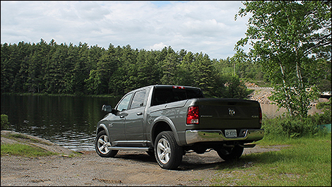 2013 Ram 1500 Outdoorsman rear 3/4 view