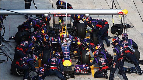 F1 Red Bull Racing pitstop