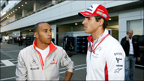 F1 Adrian Sutil Japan 2008 Lewis Hamilton