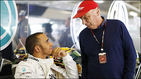 Niki Lauda, Lewis Hamilton, Mercedes AMG F1 Team