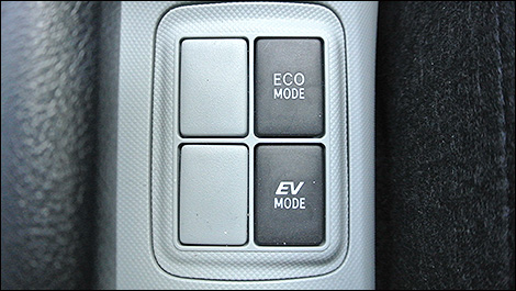 2013 Toyota Prius c Technology control buttons