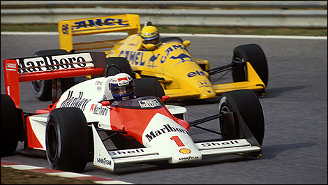 Alain Prost and Ayrton