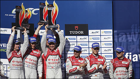 WEC Audi podium Austin