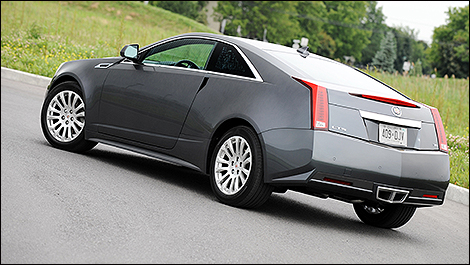 2011 Cadillac CTS Coupe rear 3/4 view