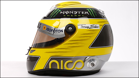 Nico Rosberg's crash helmet