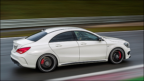 2014 Mercedes-Benz CLA 45 AMG 4MATIC rear 3/4 view