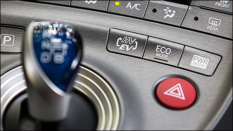 2013 Toyota Prius Plug-In Hybrid control buttons
