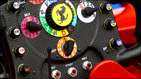F1 Ferrari steering wheel