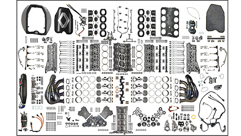 F1 Renault engine parts