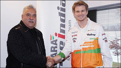 F1 Sahara Force India Nico Hulkenberg Dr Vijay Mallya
