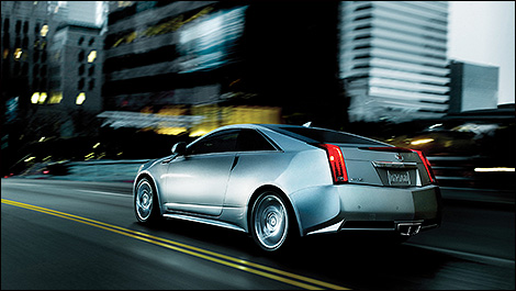 2014 Cadillac CTS Coupe rear 3/4 view