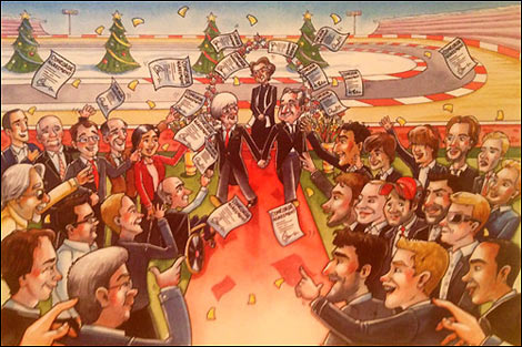 F1 Bernie Ecclestone xmas card 2013