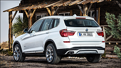 BMW X3 rear 3/4 view