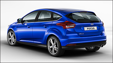 2015 Ford Focus rear 3/4 view